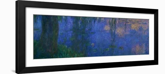 Waterlilies, Morning with Willows-Claude Monet-Framed Giclee Print