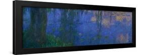 Waterlilies, Morning with Willows-Claude Monet-Framed Premium Giclee Print