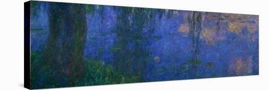 Waterlilies, Morning with Willows-Claude Monet-Stretched Canvas