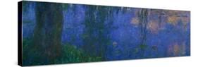 Waterlilies, Morning with Willows-Claude Monet-Stretched Canvas