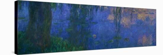 Waterlilies, Morning with Willows-Claude Monet-Stretched Canvas