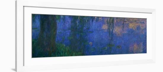 Waterlilies, Morning with Willows-Claude Monet-Framed Giclee Print