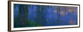 Waterlilies, Morning with Willows-Claude Monet-Framed Giclee Print