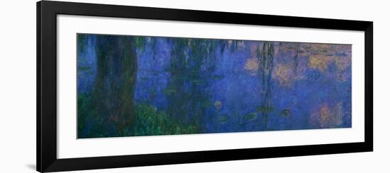 Waterlilies, Morning with Willows-Claude Monet-Framed Giclee Print