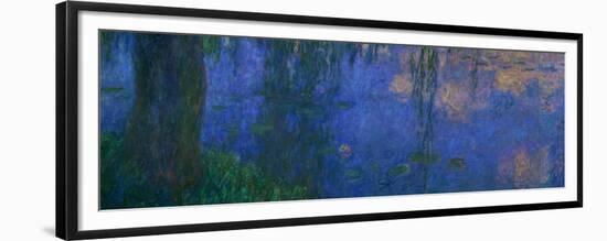 Waterlilies, Morning with Willows-Claude Monet-Framed Giclee Print