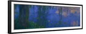 Waterlilies, Morning with Willows-Claude Monet-Framed Giclee Print