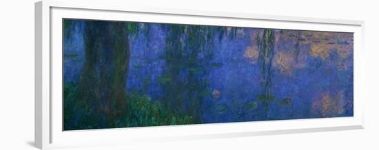 Waterlilies, Morning with Willows-Claude Monet-Framed Giclee Print