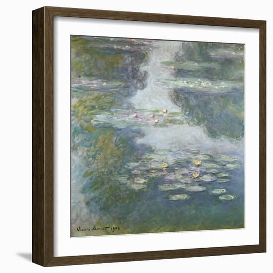 Waterlilies, Nympheas, 1908-Claude Monet-Framed Giclee Print
