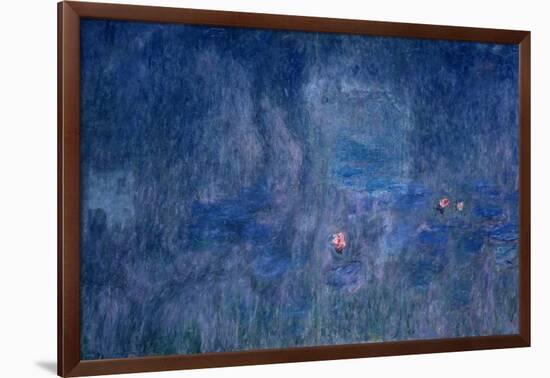 Waterlilies: Reflections of Trees, Detail from the Central Section, 1915-26-Claude Monet-Framed Giclee Print