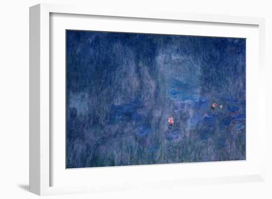 Waterlilies: Reflections of Trees, Detail from the Central Section, 1915-26-Claude Monet-Framed Giclee Print