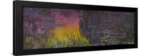 Waterlilies, Sunset-Claude Monet-Framed Premium Giclee Print