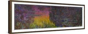 Waterlilies, Sunset-Claude Monet-Framed Giclee Print