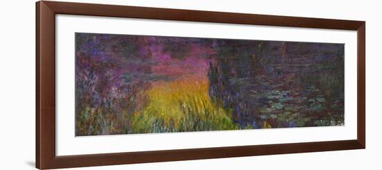 Waterlilies, Sunset-Claude Monet-Framed Giclee Print