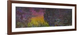 Waterlilies, Sunset-Claude Monet-Framed Giclee Print