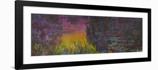 Waterlilies, Sunset-Claude Monet-Framed Giclee Print