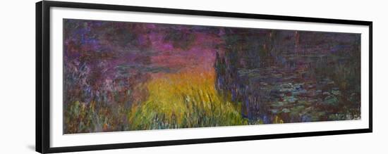 Waterlilies, Sunset-Claude Monet-Framed Giclee Print