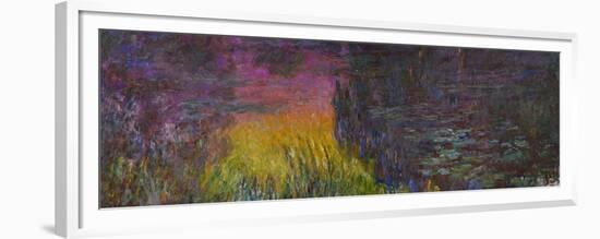 Waterlilies, Sunset-Claude Monet-Framed Giclee Print