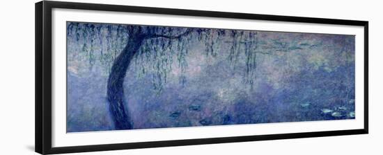 Waterlilies: Two Weeping Willows, Left Section, 1914-18-Claude Monet-Framed Giclee Print