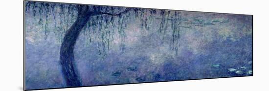 Waterlilies: Two Weeping Willows, Left Section, 1914-18-Claude Monet-Mounted Giclee Print