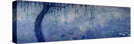 Waterlilies: Two Weeping Willows, Left Section, 1914-18-Claude Monet-Stretched Canvas