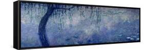 Waterlilies: Two Weeping Willows, Left Section, 1914-18-Claude Monet-Framed Stretched Canvas