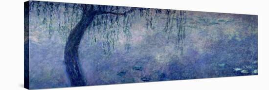 Waterlilies: Two Weeping Willows, Left Section, 1914-18-Claude Monet-Stretched Canvas