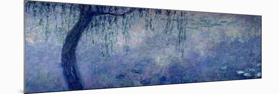 Waterlilies: Two Weeping Willows, Left Section, 1914-18-Claude Monet-Mounted Giclee Print