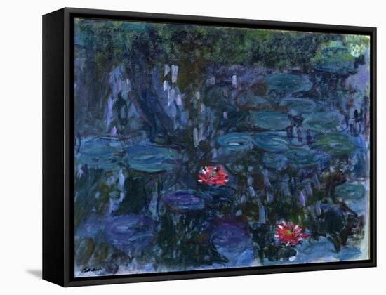 Waterlilies with Reflections of a Willow Tree, 1916-19-Claude Monet-Framed Stretched Canvas