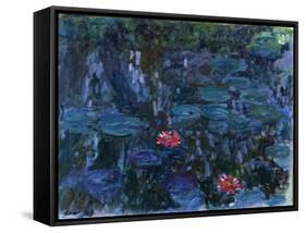 Waterlilies with Reflections of a Willow Tree, 1916-19-Claude Monet-Framed Stretched Canvas