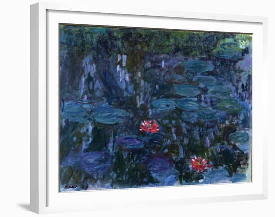 Waterlilies with Reflections of a Willow Tree, 1916-19-Claude Monet-Framed Giclee Print