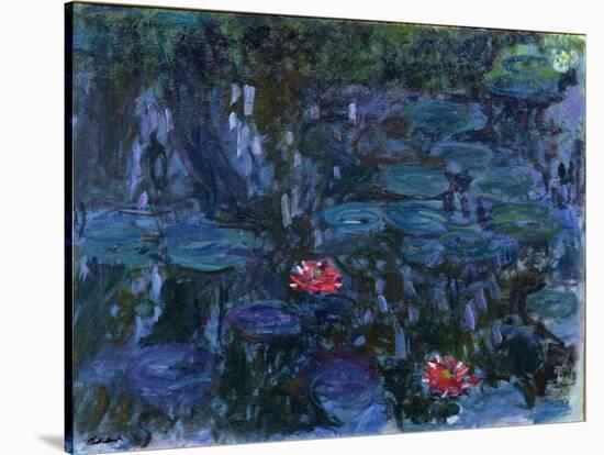 Waterlilies with Reflections of a Willow Tree, 1916-19-Claude Monet-Stretched Canvas