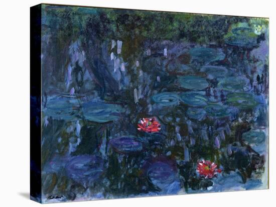 Waterlilies with Reflections of a Willow Tree, 1916-19-Claude Monet-Stretched Canvas