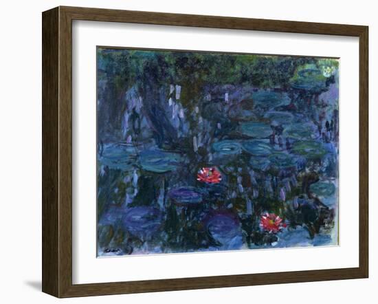 Waterlilies with Reflections of a Willow Tree, 1916-19-Claude Monet-Framed Giclee Print