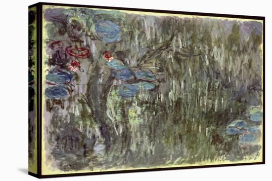 Waterlilies with Reflections of Willows, C.1920-Claude Monet-Stretched Canvas