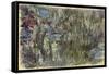 Waterlilies with Reflections of Willows, C.1920-Claude Monet-Framed Stretched Canvas