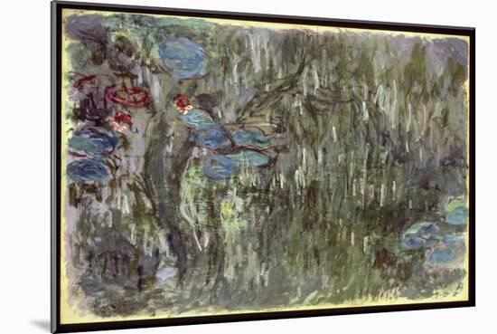 Waterlilies with Reflections of Willows, C.1920-Claude Monet-Mounted Giclee Print