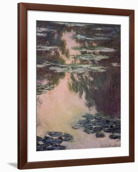 Waterlilies with Weeping Willows, 1907-Claude Monet-Framed Giclee Print