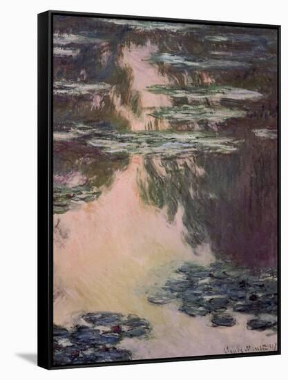 Waterlilies with Weeping Willows, 1907-Claude Monet-Framed Stretched Canvas