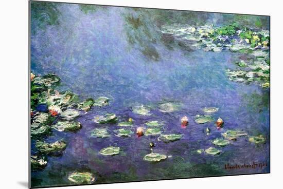 Waterlilies-Claude Monet-Mounted Poster