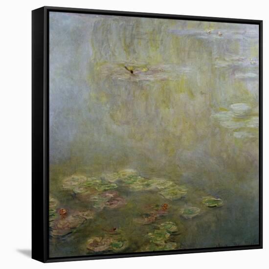 Waterlilies-Claude Monet-Framed Stretched Canvas