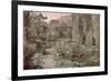 Waterlily Pond and Japanese Bridge in Monet's Garden at Giverny, Early 1920S (Photo)-French Photographer-Framed Giclee Print