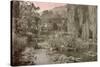 Waterlily Pond and Japanese Bridge in Monet's Garden at Giverny, Early 1920S (Photo)-French Photographer-Stretched Canvas