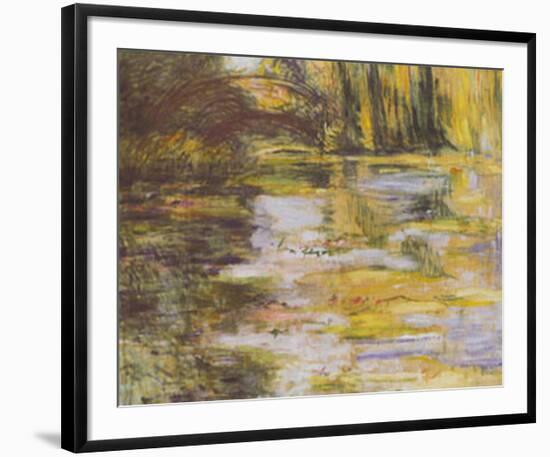 Waterlily Pond and Japanese Bridge-Claude Monet-Framed Art Print