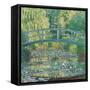 Waterlily Pond Green Harmony-Claude Monet-Framed Stretched Canvas