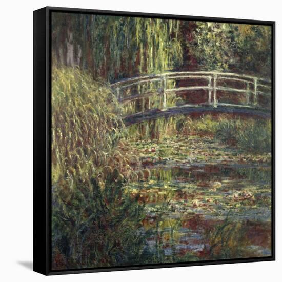 Waterlily Pond: Pink Harmony, 1900-Claude Monet-Framed Stretched Canvas