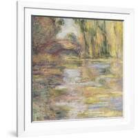 Waterlily Pond: The Bridge-Claude Monet-Framed Giclee Print