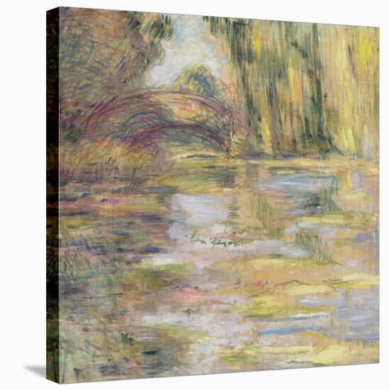 Waterlily Pond: The Bridge-Claude Monet-Stretched Canvas