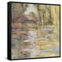 Waterlily Pond: The Bridge-Claude Monet-Framed Stretched Canvas