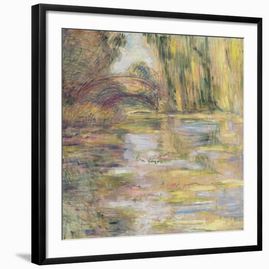 Waterlily Pond: The Bridge-Claude Monet-Framed Giclee Print