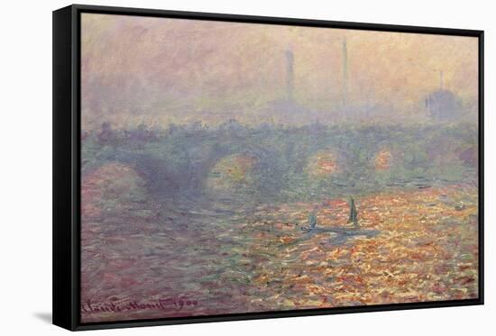 Waterloo Bridge, 1900-Claude Monet-Framed Stretched Canvas